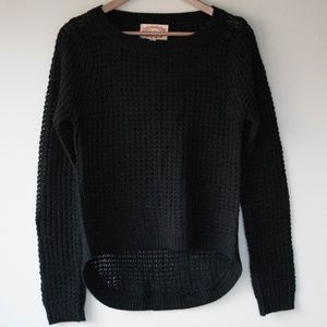  Ambiance/F21: black knit sweater: M